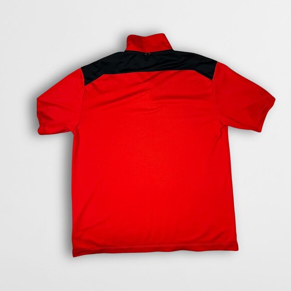 Nike Golf Dri-Fit Red & Black Short Sleeve Polo Shirt Mens L - Picture 3 of 5